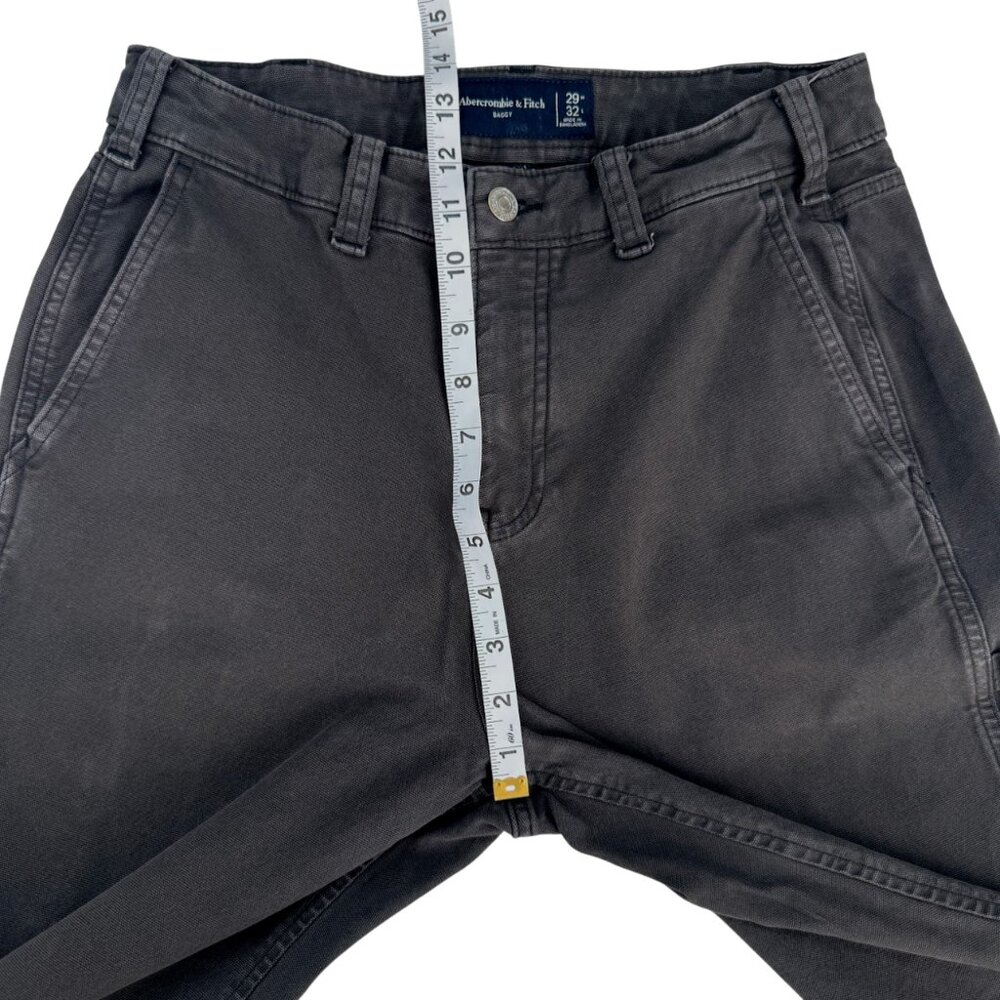 Abercrombie & Fitch Baggy Carpenter Pants Workwear Utility Black Men’s - Picture 9 of 12
